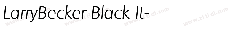 LarryBecker Black It字体转换